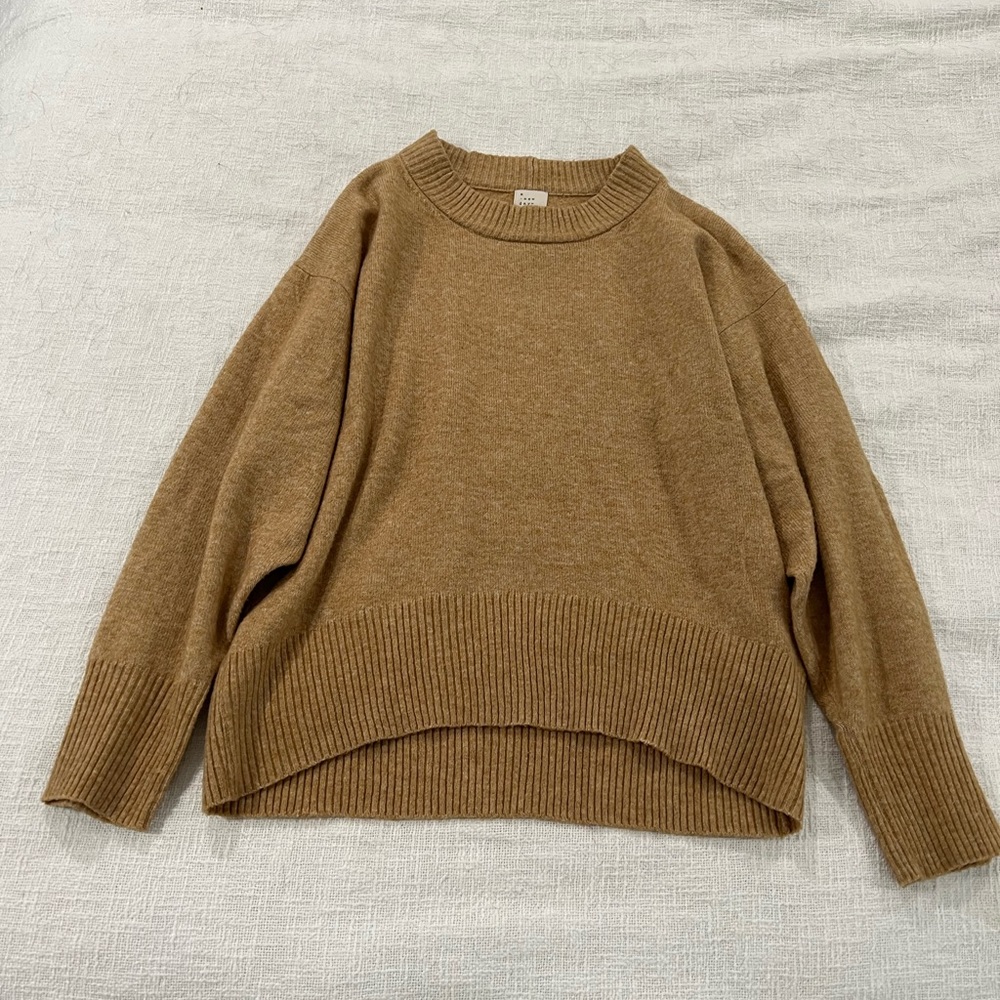 Tan Knit Sweater, XS